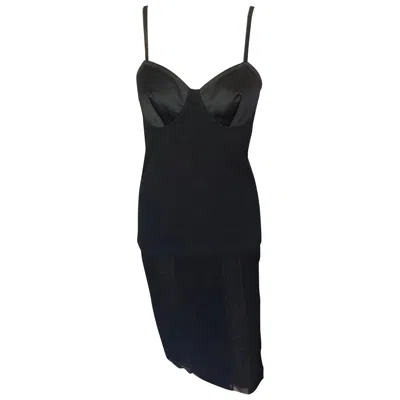 Pre-owned Jean Paul Gaultier Bondage Cone Bra Top And Mini Skirt 2 Piece Set In Black