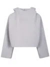 Jean Paul Gaultier Cropped Hoodie In Gray