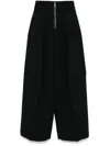 Jean Paul Gaultier Womens Black The Heavy Crepe Bonded Wide-leg High-rise Woven Trousers In Black