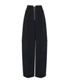 Jean Paul Gaultier Womens Black The Heavy Crepe Bonded Wide-leg High-rise Woven Trousers In Black