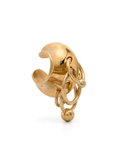Jean Paul Gaultier Brass Multiple Ring Earcuff In Gold