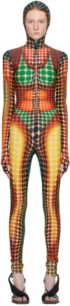 Jean Paul Gaultier Polka Dot Jumpsuit In 155060-orange/blue/b