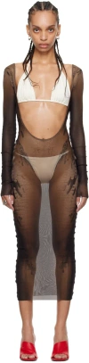 Jean Paul Gaultier Paul Gaultier And Shayne Oliver Open-back Dress In 6700 Darknude/black