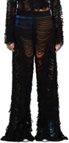 Jean Paul Gaultier Brown Shayne Oliver Edition 'the Slashed City' Lounge Pants In 60405030 Brown/green