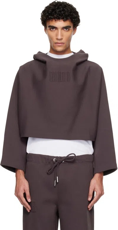 Jean Paul Gaultier Brown 'the Embossed Gaultier' Hoodie