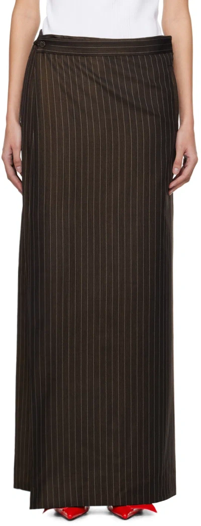 Jean Paul Gaultier Brown 'the Suit Pant Skirt' Trousers In 6003 Brown/ecru
