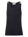 Jean Paul Gaultier Double Buckle Racerback Tank Top In Black