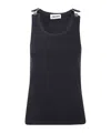Jean Paul Gaultier Double Buckle Racerback Tank Top In Black