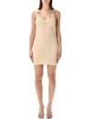Jean Paul Gaultier Womens Nude Ribbed Sleeveless Cotton-jersey Mini Dress In Neutral