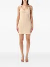 Jean Paul Gaultier Womens Nude Ribbed Sleeveless Cotton-jersey Mini Dress In Neutral