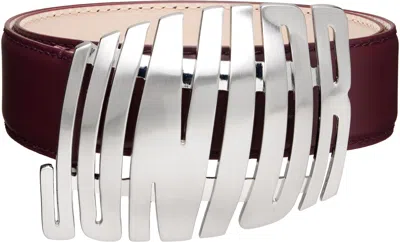 Jean Paul Gaultier Burgundy 'the Straight Junior' Belt In Brown