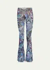 Jean Paul Gaultier Blue Butterfly Pants In 5090-bluemulticol