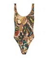 Jean Paul Gaultier Papillon One Piece Swimsuit In Multicolor
