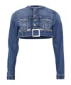 Jean Paul Gaultier Button-down Cropped Denim Jacket