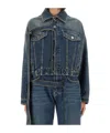 Jean Paul Gaultier Waistband Jacket With Pockets And Collar In Blue