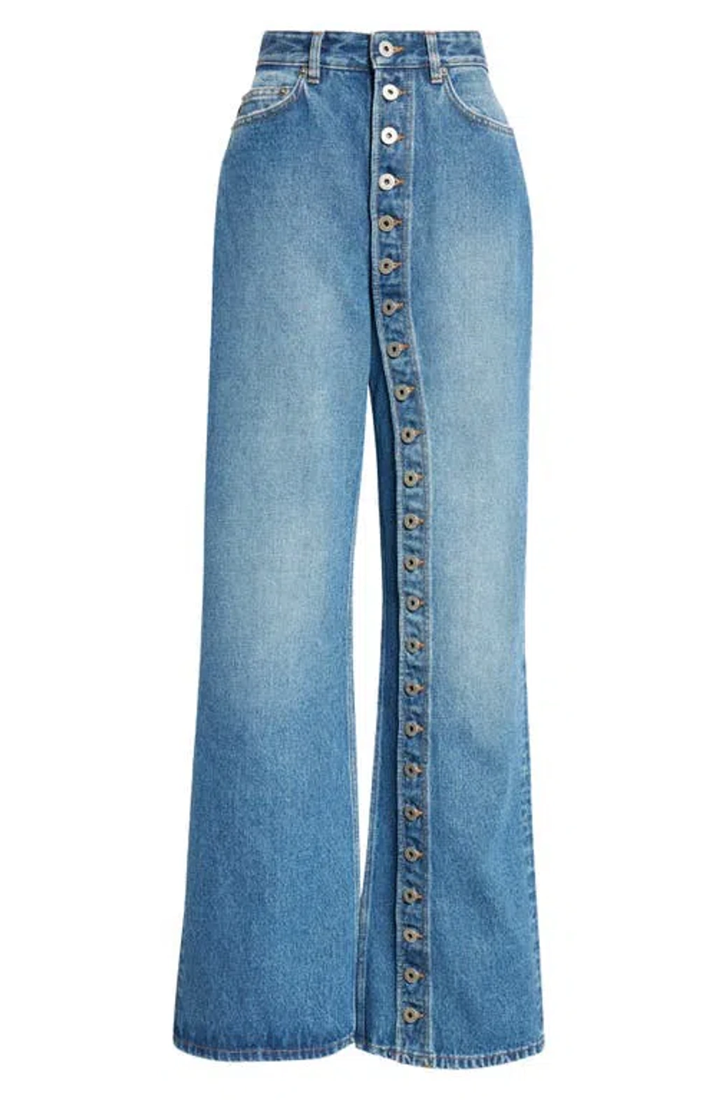 パンツ vintage JEAN PAUL GAULTIER super flare Jean Paul Gaultier Jeans In Vintage Blue | ModeSens