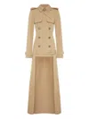Jean Paul Gaultier Buttoned Belted Trench Coat In Brown