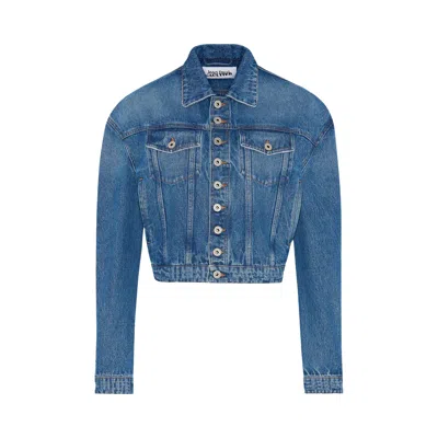Pre-owned Jean Paul Gaultier Buttoned Denim Jacket 'blue' | Women's Size Xl
