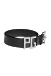 Jean Paul Gaultier Calfskin Leather Belt With "jpg" Metal Letters