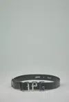 Jean Paul Gaultier Calfskin Leather Belt With ''jpg'' Metal Letters In Black