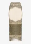 Jean Paul Gaultier Printed Maxi Skirt In Multicolor
