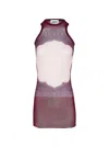 Jean Paul Gaultier Cartouche Printed Mesh Short Dress In Multi