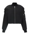 Jean Paul Gaultier Cropped Bomber With Hidden Hood Detail In Black