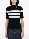Jean Paul Gaultier The Viscose Knitted Short Sleeves Pullover In Black
