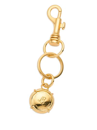 Jean Paul Gaultier Champagne-cork Keyring In Gold