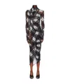 Jean Paul Gaultier Check Pattern Dress In Black