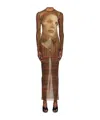 Jean Paul Gaultier Check Pattern Dress In Brown