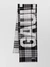 Jean Paul Gaultier Checkered Wool Scarf Logo