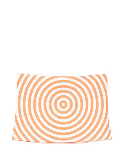 Jean Paul Gaultier Circle Print Skirt In Orange