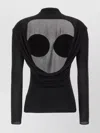 Jean Paul Gaultier Light Jersey Backless Top With Covered Cup Detail In Black