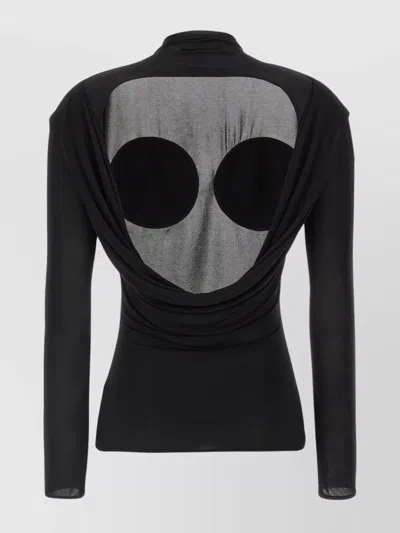 JEAN PAUL GAULTIER CIRCULAR DETAIL FITTED SILHOUETTE LONG SLEEVES