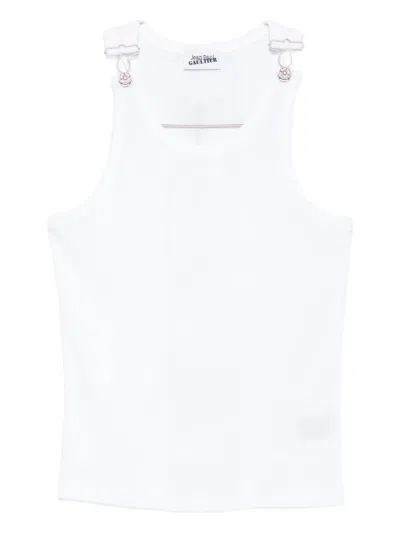 JEAN PAUL GAULTIER CLASP-DETAIL RIBBED VEST
