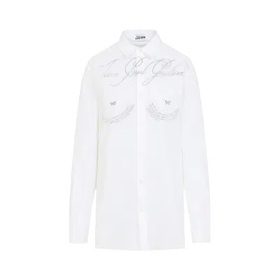 JEAN PAUL GAULTIER JEAN PAUL GAULTIER CLASSIC BUTTON-UP SHIRT WITH ARTISTIC EMBROIDERY