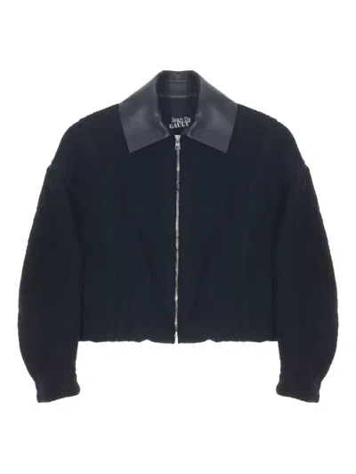 Jean Paul Gaultier Classic Leather-collar Jacket In Black