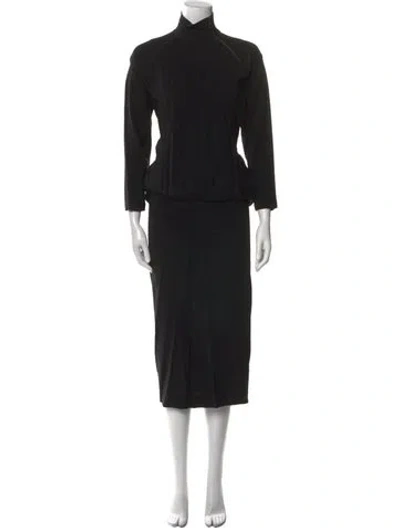 Pre-owned Jean Paul Gaultier Classique Vintage Long Dress In Black