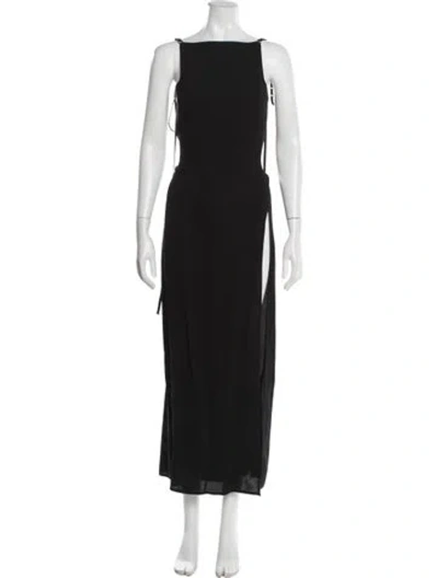 Pre-owned Jean Paul Gaultier Classique Vintage Long Dress In Black