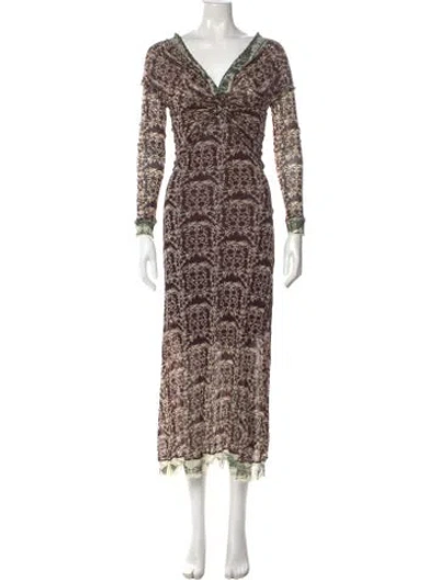 Pre-owned Jean Paul Gaultier Classique Vintage Long Dress In Brown