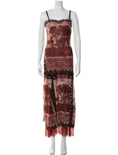 Pre-owned Jean Paul Gaultier Classique Vintage Long Dress In Multi