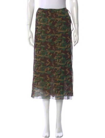 Pre-owned Jean Paul Gaultier Classique Vintage Long Skirt In Green