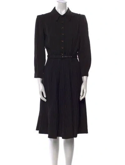 Pre-owned Jean Paul Gaultier Classique Vintage Midi Length Dress In Black