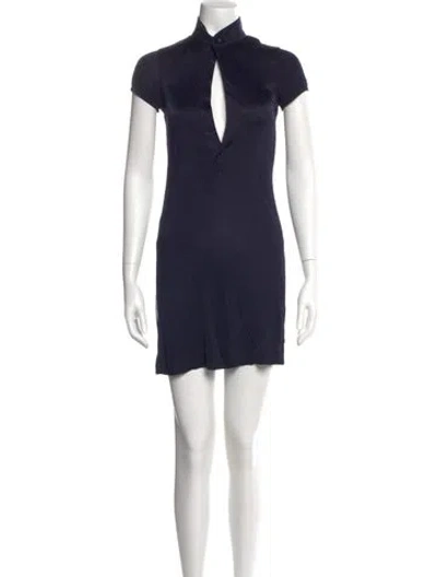Pre-owned Jean Paul Gaultier Classique Vintage Mini Dress In Blue