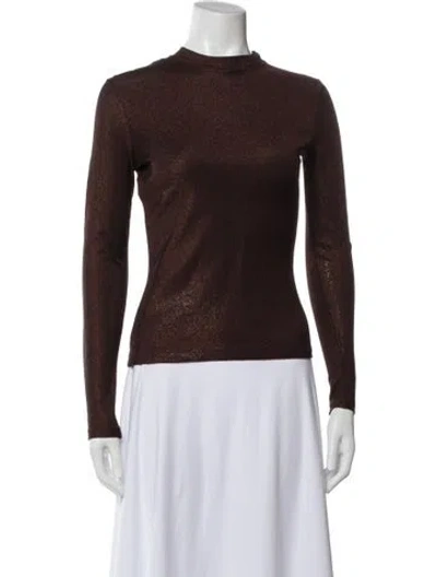 Pre-owned Jean Paul Gaultier Classique Vintage Mock Neck Top In Brown