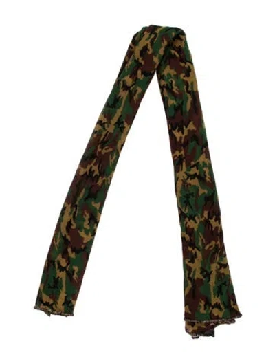 Pre-owned Jean Paul Gaultier Classique Vintage Printed Scarf In Green