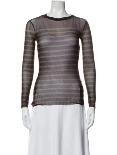 Pre-owned Jean Paul Gaultier Classique Vintage Striped Top In Gray