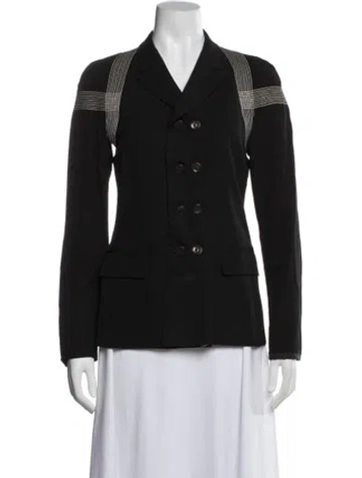 Pre-owned Jean Paul Gaultier Classique Vintage Wool Blazer In Black