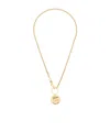 Jean Paul Gaultier Coin Pendant Necklace In Yellow